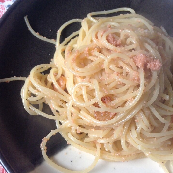 にんにく香る！明太子スパゲティ♪